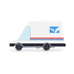 Camion postal miniature en bois vhicules cratifs et durables bleu