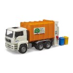 Camion poubelle man tga blanc et orange