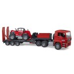 Camion surbaiss man tga avec chargeur tlescopique manitou rouge