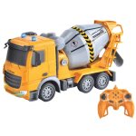 Camion toupie télécommandé crosslander pro malaxeur de chantier, effets lumineux jaune Camion toupie télécommandé crosslander pro malaxeur de chantier, effets lumineux jaune