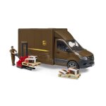 Camion ups mercedes benz sprinter avec conducteur et accessoires multicolore