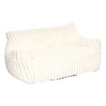 Canap� enfant 2 places velours c�tel� blanc