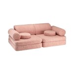 Canap� de jeu modulable enfant - settee convertible en teddy guava