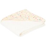 Cape de bain blanc, multicolore