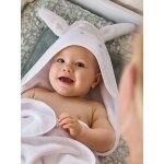 Cape de bain + gant de toilette bio * blanc