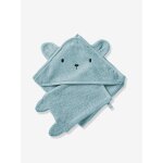 Cape de bain + gant de toilette bio * bleu oc�an