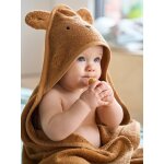 Cape de bain + gant de toilette bio * caramel