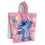 Cape de bain imprim�e 100% coton, disney home stitch ohana rose