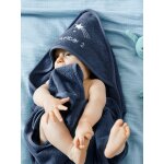 Cape de bain personnalisable et gant de toilette marine