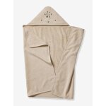 Cape de bain / serviette � capuche b�b� et enfant, avec coton recycl� sable