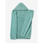 Cape de bain / serviette � capuche b�b� et enfant, avec coton recycl� vert