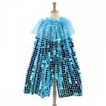 Cape sequins galaxia e bleu ciel