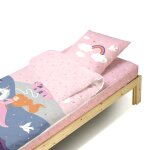 Caradou� parure et couette licorne princesse rose