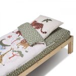 Caradou parure de lit couette enfant jungle vert clair