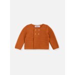 Cardigan bb 4 boutons coton bio citrouille (marsala)