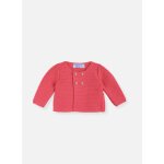 Cardigan bébé 4 boutons coton bio corail Cardigan bébé 4 boutons coton bio corail