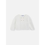 Cardigan bébé 4 boutons coton bio farine Cardigan bébé 4 boutons coton bio farine