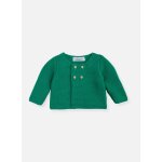Cardigan bb 4 boutons coton bio vert billard