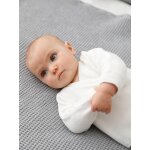 Cardigan brassire bb en laine et coton blanc