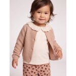 Cardigan broderie dor�e coeur b�b� beige