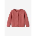 Cardigan broderie dore coeur bb vieux rose