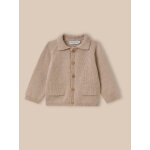 Cardigan col polo b�b� ecru chine