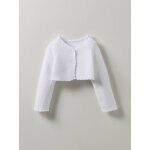 Cardigan en coton biologique blanc pur