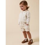 Cardigan coton biologique et laine b�b� ecru