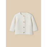 Cardigan en coton biologique et laine b�b� ecru