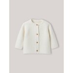 Cardigan en coton biologique et laine bb ecru