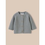 Cardigan en coton biologique et laine b�b� vert doux