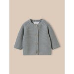 Cardigan en coton biologique et laine vert doux