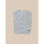 Cardigan fille laine et mohair vert d'eau