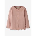 Cardigan fille lil' atelier mini en jersey ajour� vieux rose