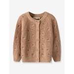 Cardigan fille lil' atelier mini tricot coton cannelle