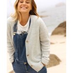 Cardigan de grossesse en maille abelha gris perle Cardigan de grossesse en maille abelha gris perle