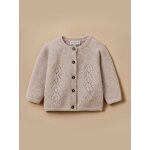 Cardigan en laine m�rinos b�b� ecru chine