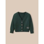 Cardigan en laine mrinos - collection junior vert foret