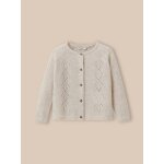 Cardigan en laine m�rinos ecru chine