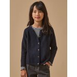 Cardigan en laine m�rinos marine
