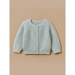 Cardigan laine et mohair b�b� bleu grise