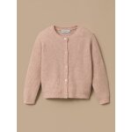 Cardigan laine et mohair fille rose poudre
