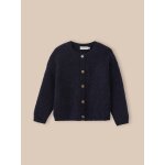 Cardigan avec laine et mohair marine