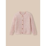 Cardigan avec laine et mohair rose chine