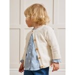Cardigan maille ajour�e b�b� - coton biologique ecru