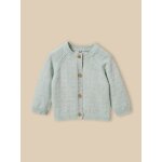 Cardigan maille ajour�e b�b� - coton biologique vert pastel