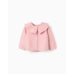 Cardigan en maille avec col ajour� rose clair