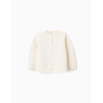 Cardigan en maille col rond blanc