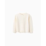 Cardigan en maille col rond blanc