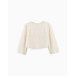 Cardigan en maille de coton � point de lien b&s beige clair